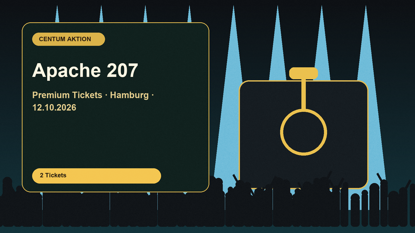 Apache 207 - Premium Tickets - Hamburg als Centum Geschenkaktion