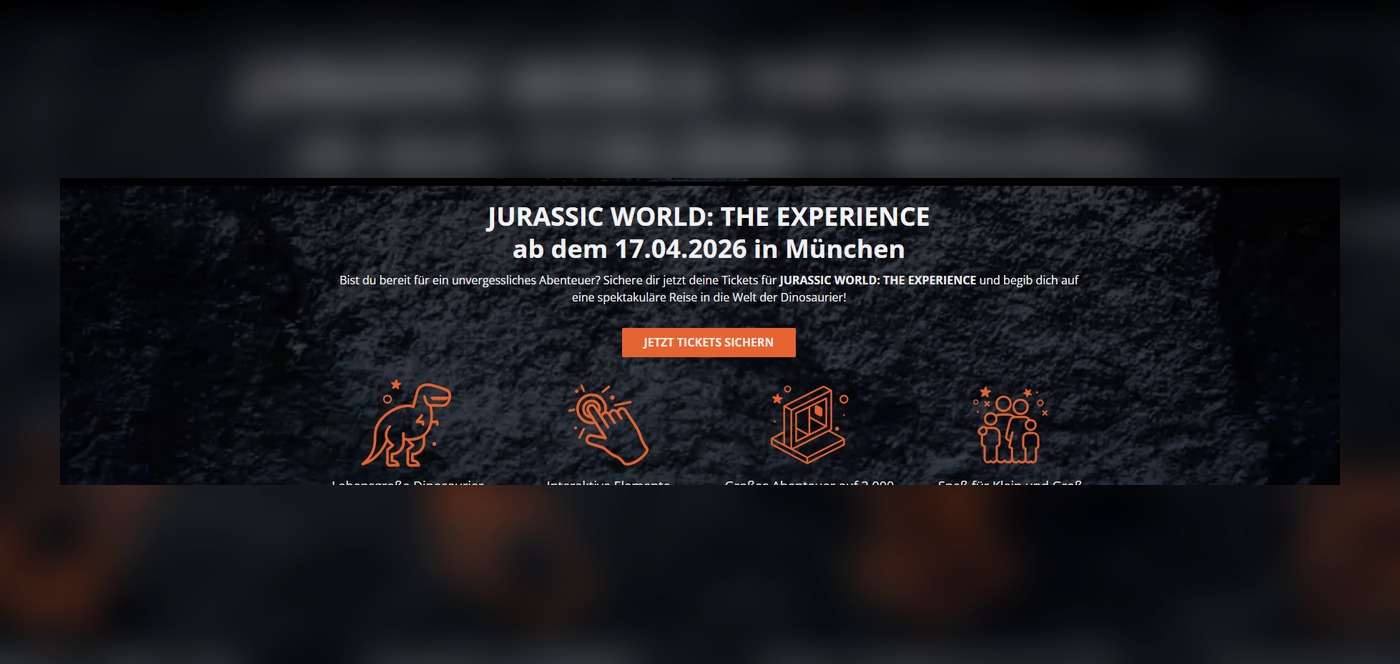 Jurassic World: The Experience als Centum Aktion