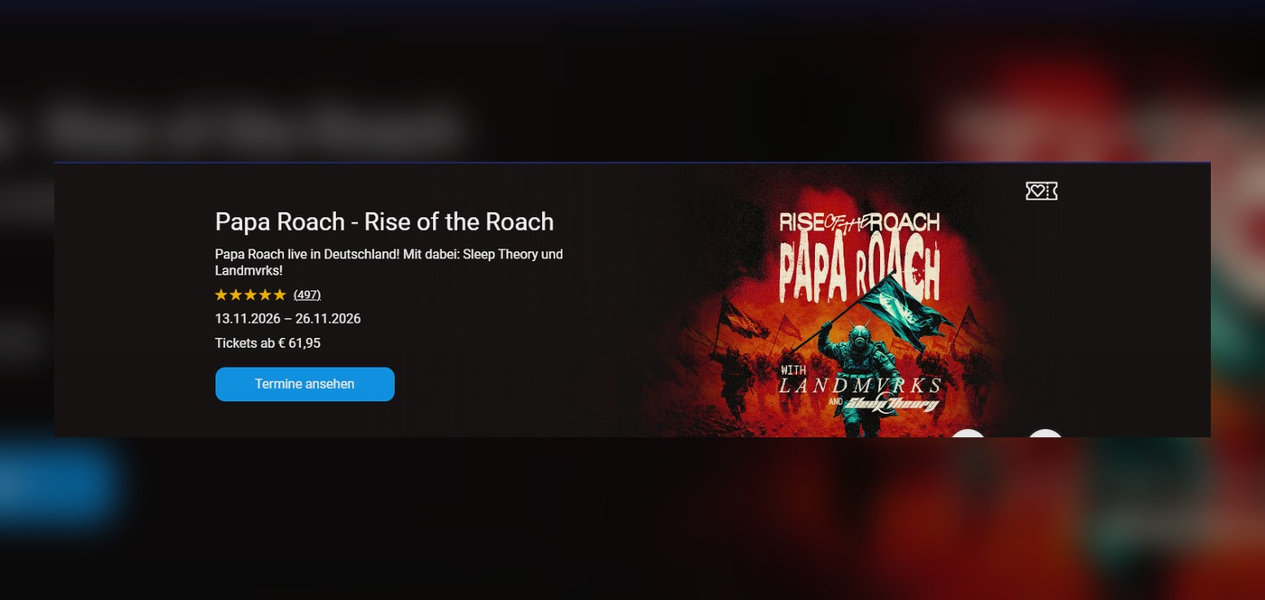 Papa Roach - Rise of the Roach als Centum Aktion
